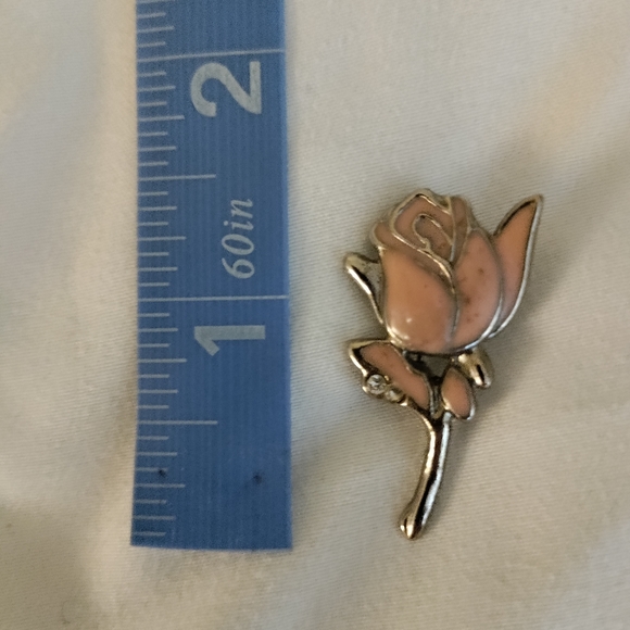 Pink Rose Pin/Brooch - Picture 4 of 6